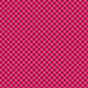 Tiny small pink tartan Valentine