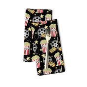 VIP Movie Night / Theater Pop-Corn   starry back on black  med -small   