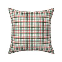 (extra small scale) Christmas watercolor plaid (mint) C18BS
