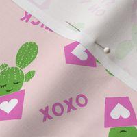Stuck on you - Cactus Valentines - light pink