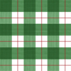 Double Buffalo Plaid in Green and Red