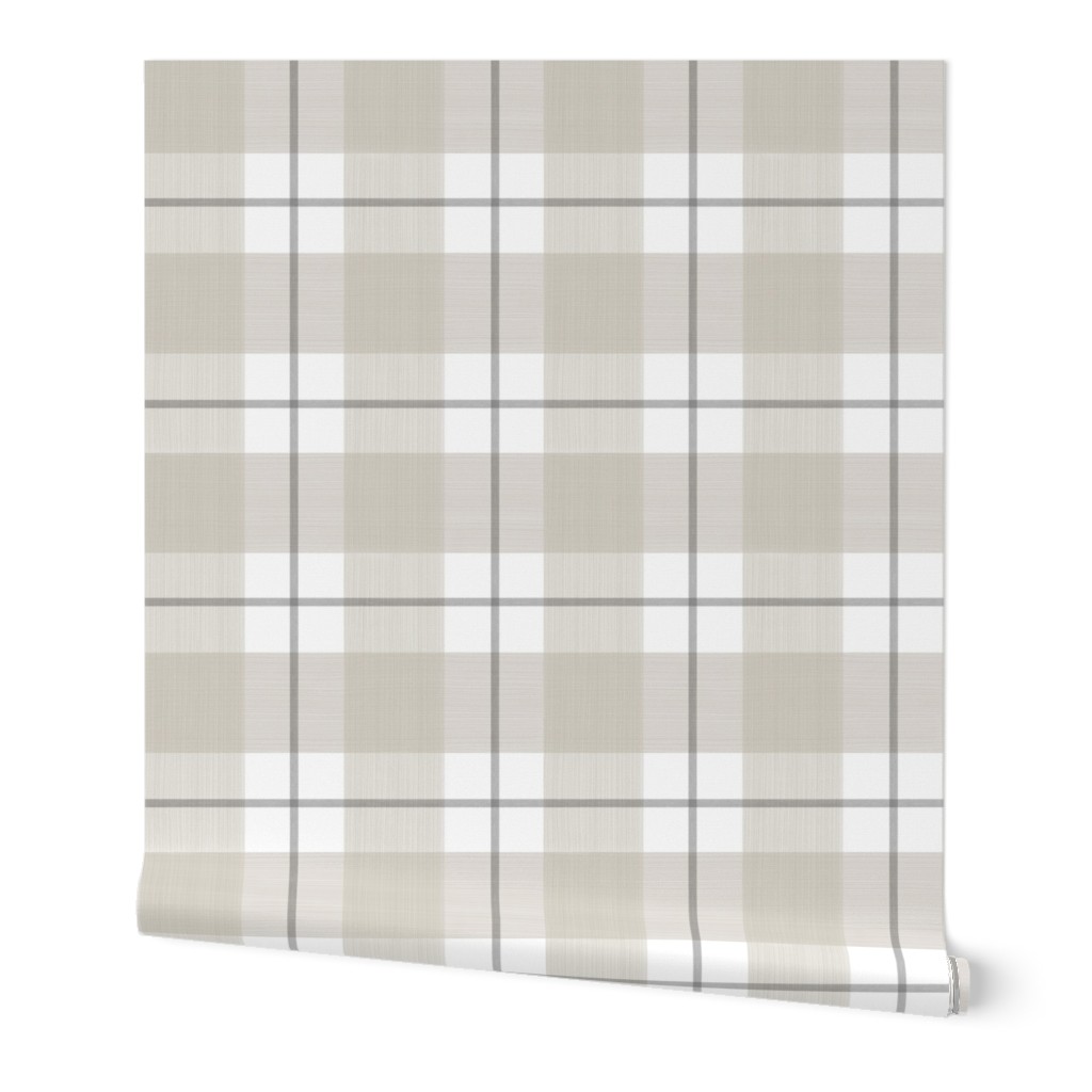 Double Buffalo Plaid in Putty and Grey