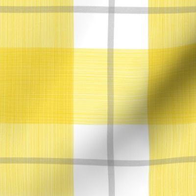 Double Buffalo Plaid in Yellow and Grey