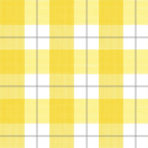 Double Buffalo Plaid in Yellow and Grey