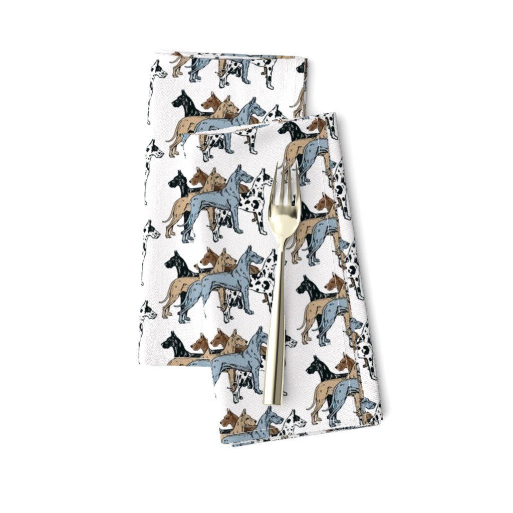 great dane colors on white background fabric