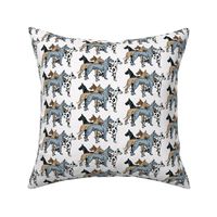 great dane colors on white background fabric