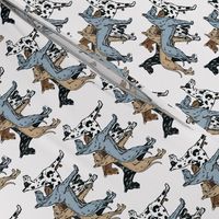 great dane colors on white background fabric