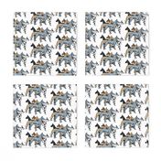 great dane colors on white background fabric