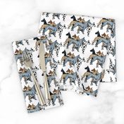 great dane colors on white background fabric