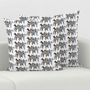 great dane colors on white background fabric