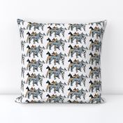 great dane colors on white background fabric