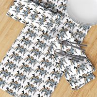 great dane colors on white background fabric