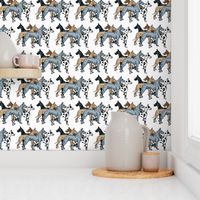 great dane colors on white background fabric