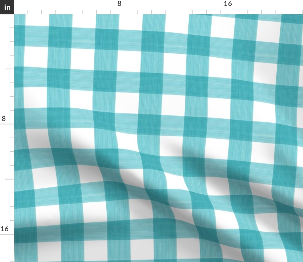 Turquoise 1.5" Buffalo Plaid