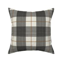 Double Buffalo Plaid in Black and Brown on Cream