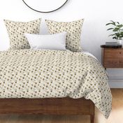 hygge knit camo gold cream gray fair isle 