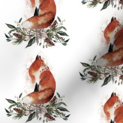 Winter Red Fox - Woodland