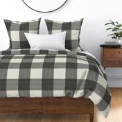 Black on Cream 6" Buffalo Plaid