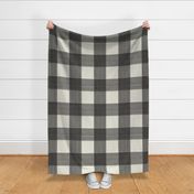 Black on Cream 6" Buffalo Plaid