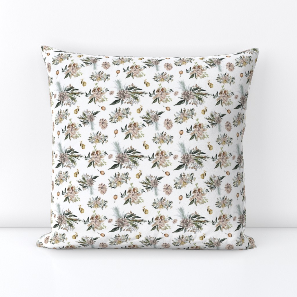 Winter Floral - Pine in Neutral Colors