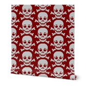 08161746 : knit skull 1x : crimson maroon