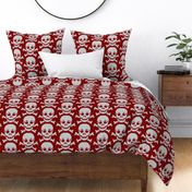 08161746 : knit skull 1x : crimson maroon