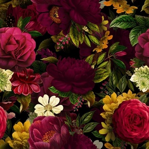 18" Nostalgic Moody Florals by UtART - Mystic Night 10