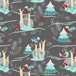 Christmas in the Woods - Gray