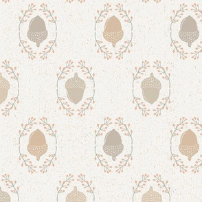 Pastel Shades of Brown Autumn Acorn + Rosehip Textured Damask // Sing for Your Supper Modern Farmhouse Collection // Autumn Edition