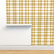 Hygge Christmas plaid pattern // white and yellow