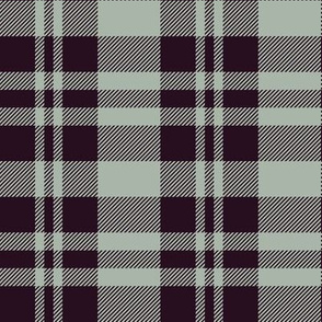 Hygge Christmas plaid pattern // green and bordeaux 