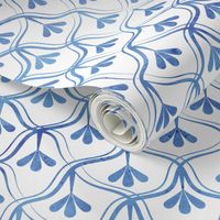 Decorative Christmas pattern // small scale // white and blue