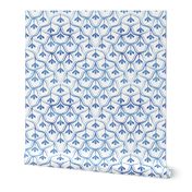 Decorative Christmas pattern // small scale // white and blue