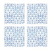 Decorative Christmas pattern // small scale // white and blue