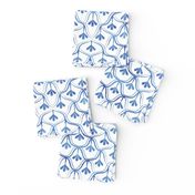 Decorative Christmas pattern // small scale // white and blue