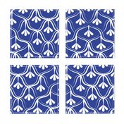 Decorative Christmas pattern // normal scale // white and royal blue