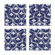 Decorative Christmas pattern // normal scale // white and navy blue