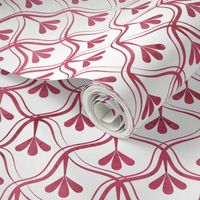 Decorative Christmas pattern // small scale // white and red