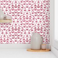 Decorative Christmas pattern // small scale // white and red