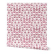 Decorative Christmas pattern // small scale // white and red