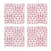 Decorative Christmas pattern // small scale // white and red