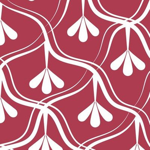 Decorative Christmas pattern // normal scale // white and red