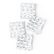 Decorative Christmas pattern // small scale // white and silver