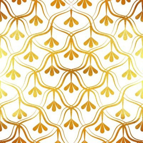 Decorative Christmas pattern // small scale // white and gold