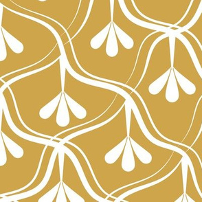 Decorative Christmas pattern // normal scale // white and yellow