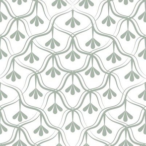 Decorative Christmas pattern // small scale // white and green