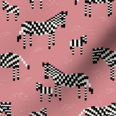 Pink Knitted Zebra