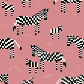 Pink Knitted Zebra