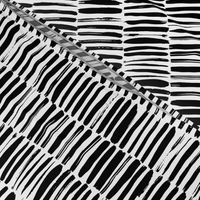 Black and white brush strokes stripe