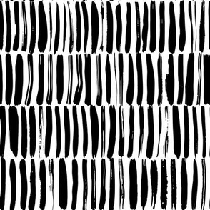 Black and white brush strokes stripe